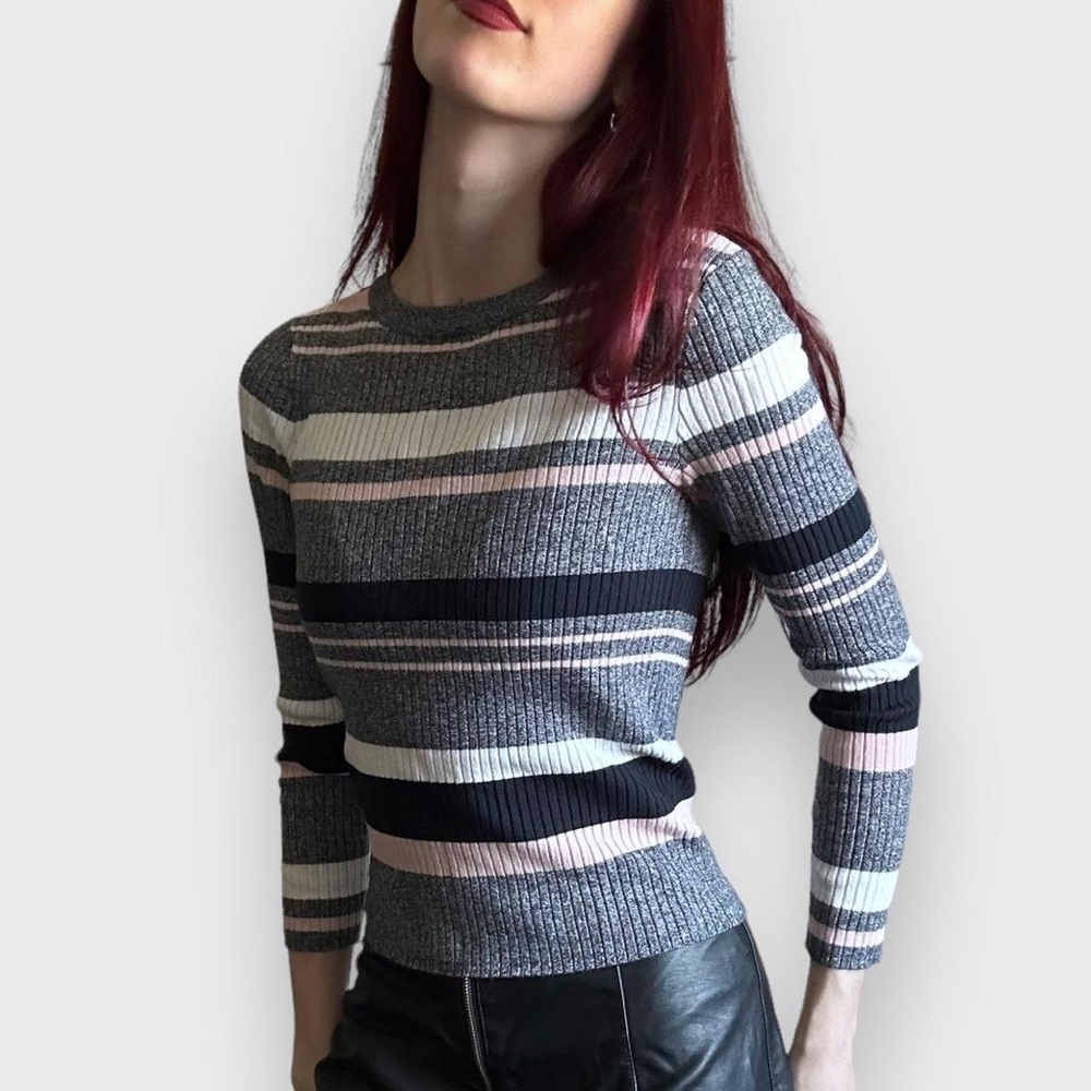 H&M Striped Long Sleeve Sweater - Size M